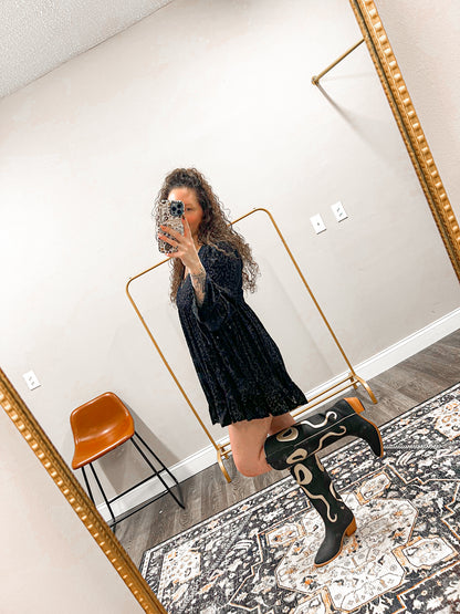 signature black and gold bow boots Faith and Flare Boutique signature black and gold bow boots Faith and Flare Boutique
