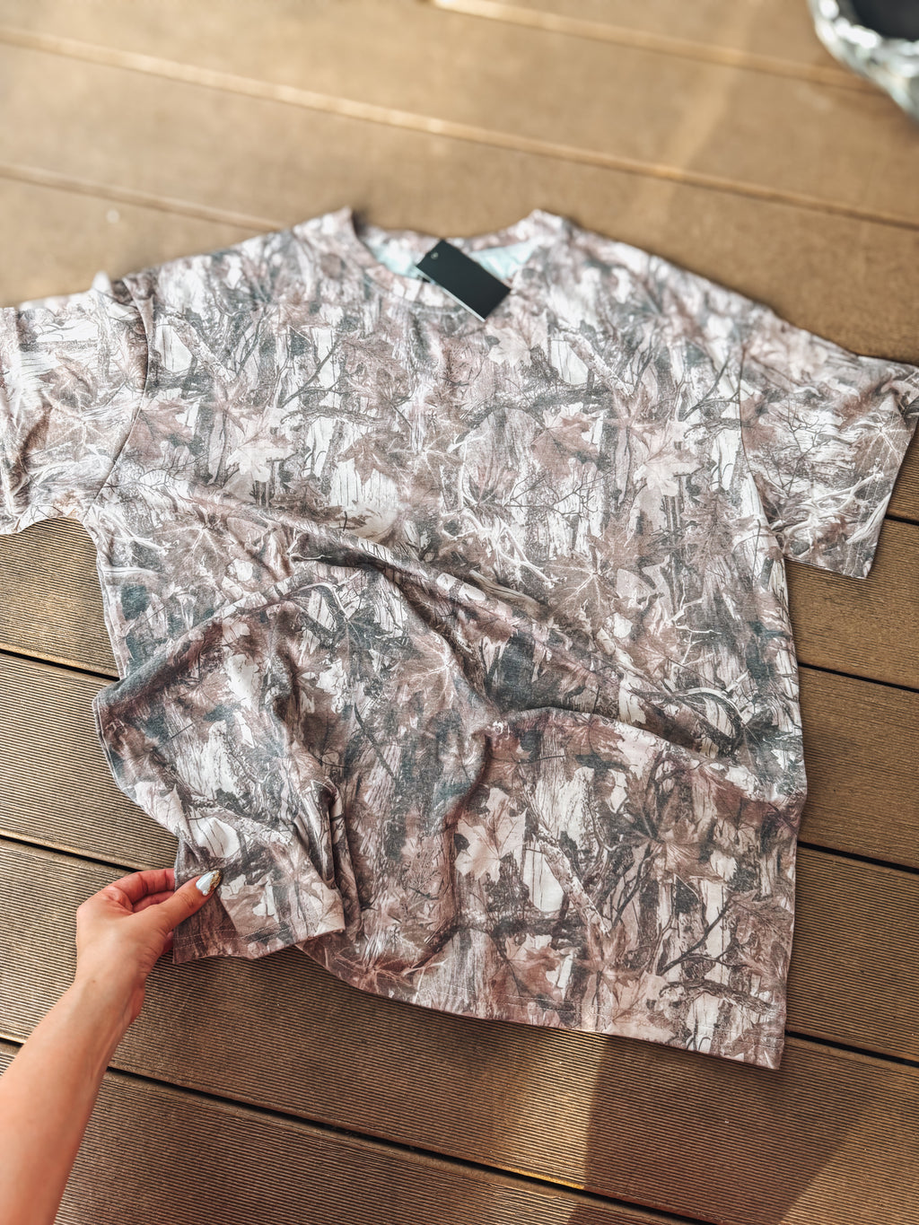 dark camo oversized tee