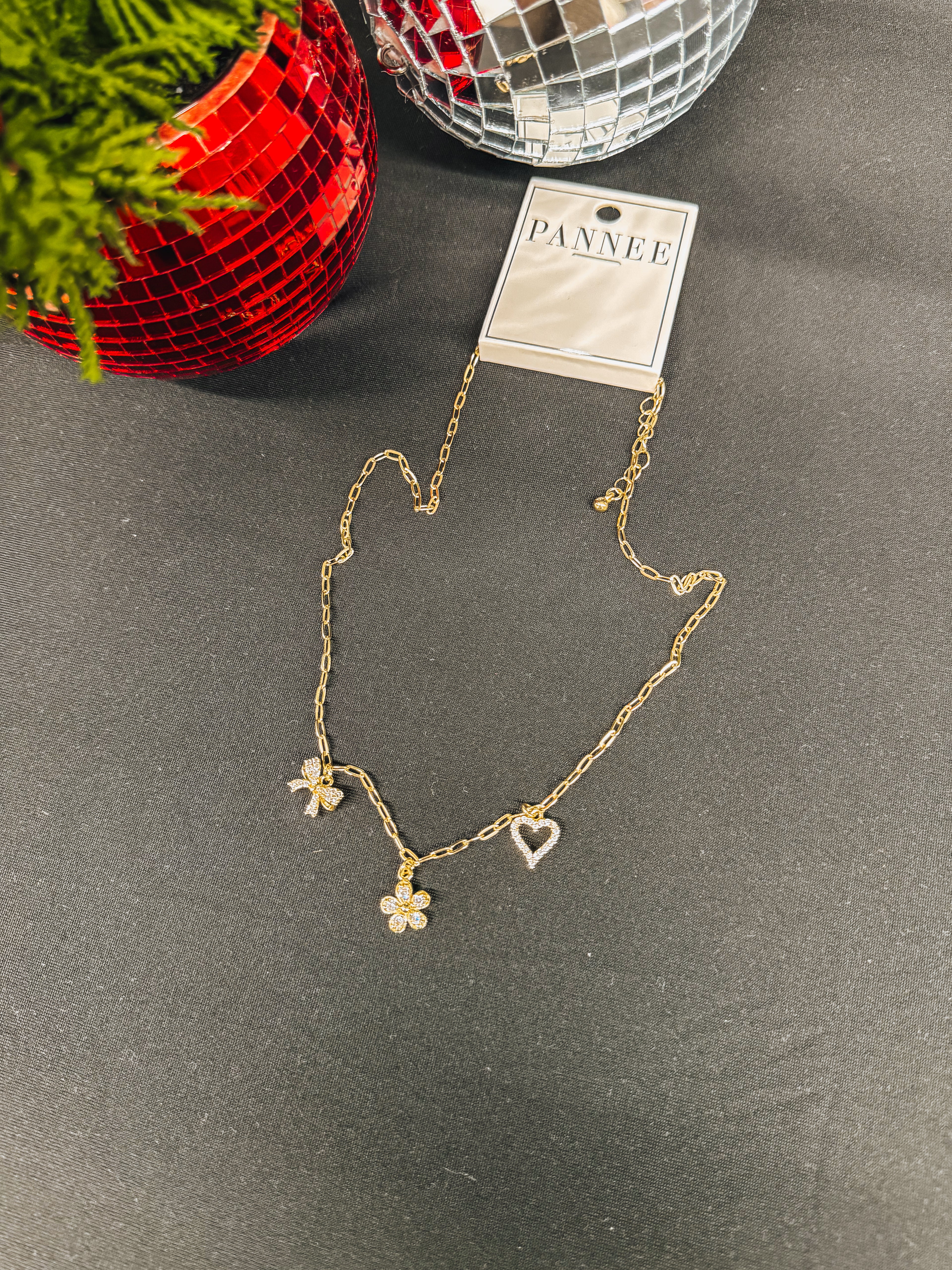 dainty charm necklace