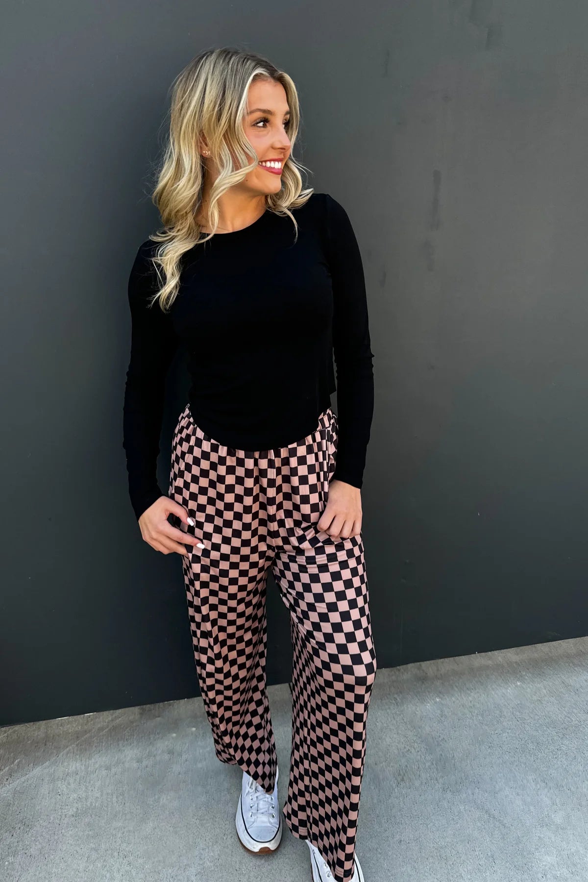 PREORDER- BOLD BLOCK CHECKER PANTS- NEUTRALS