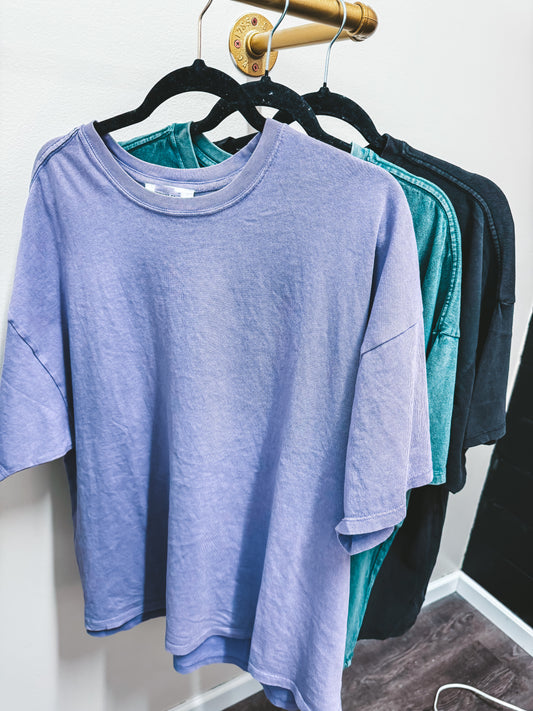 oversized mineral wash tees