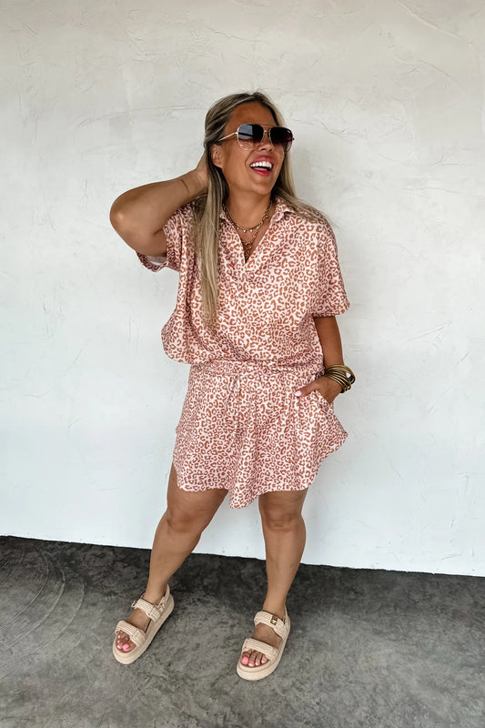 HOT TO SPOT CHEETAH SKORT SET-ships in 1 week