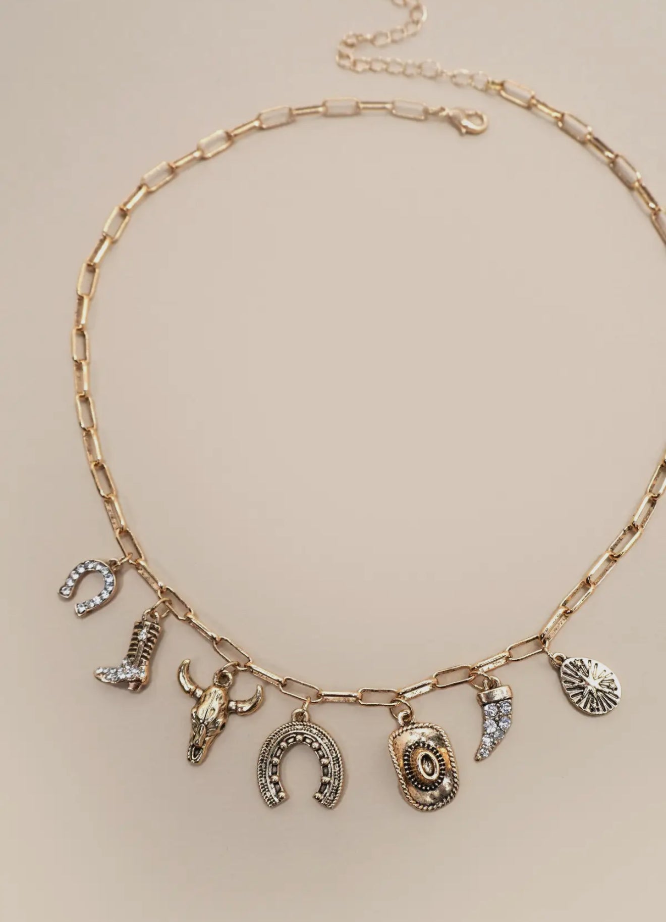 western charm necklace