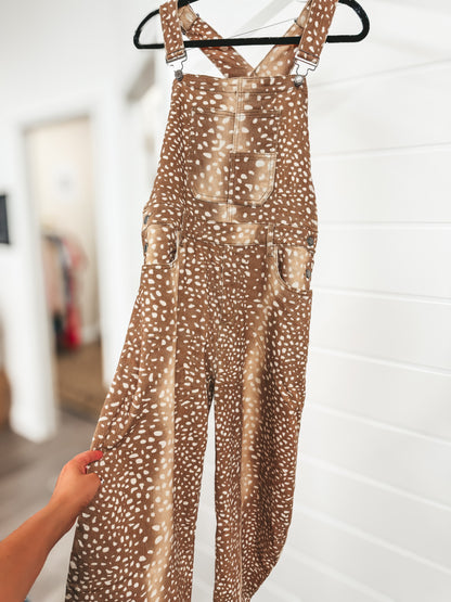 Fawn camel overalls