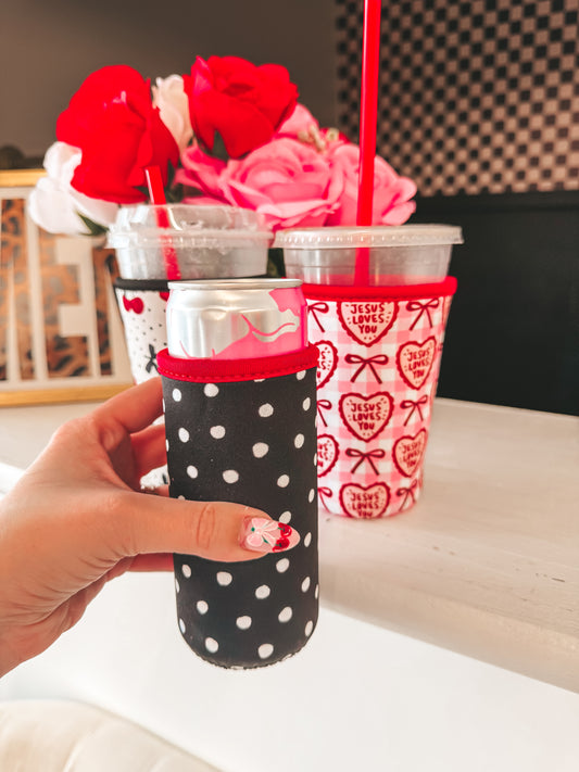 Love month skinny koozies🖤❤️🩷