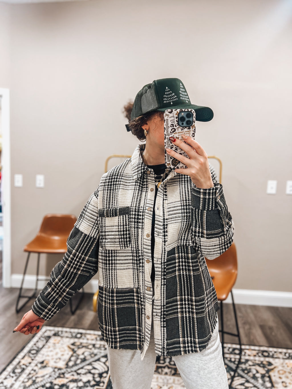 plaid flannel shackets in 4 colors