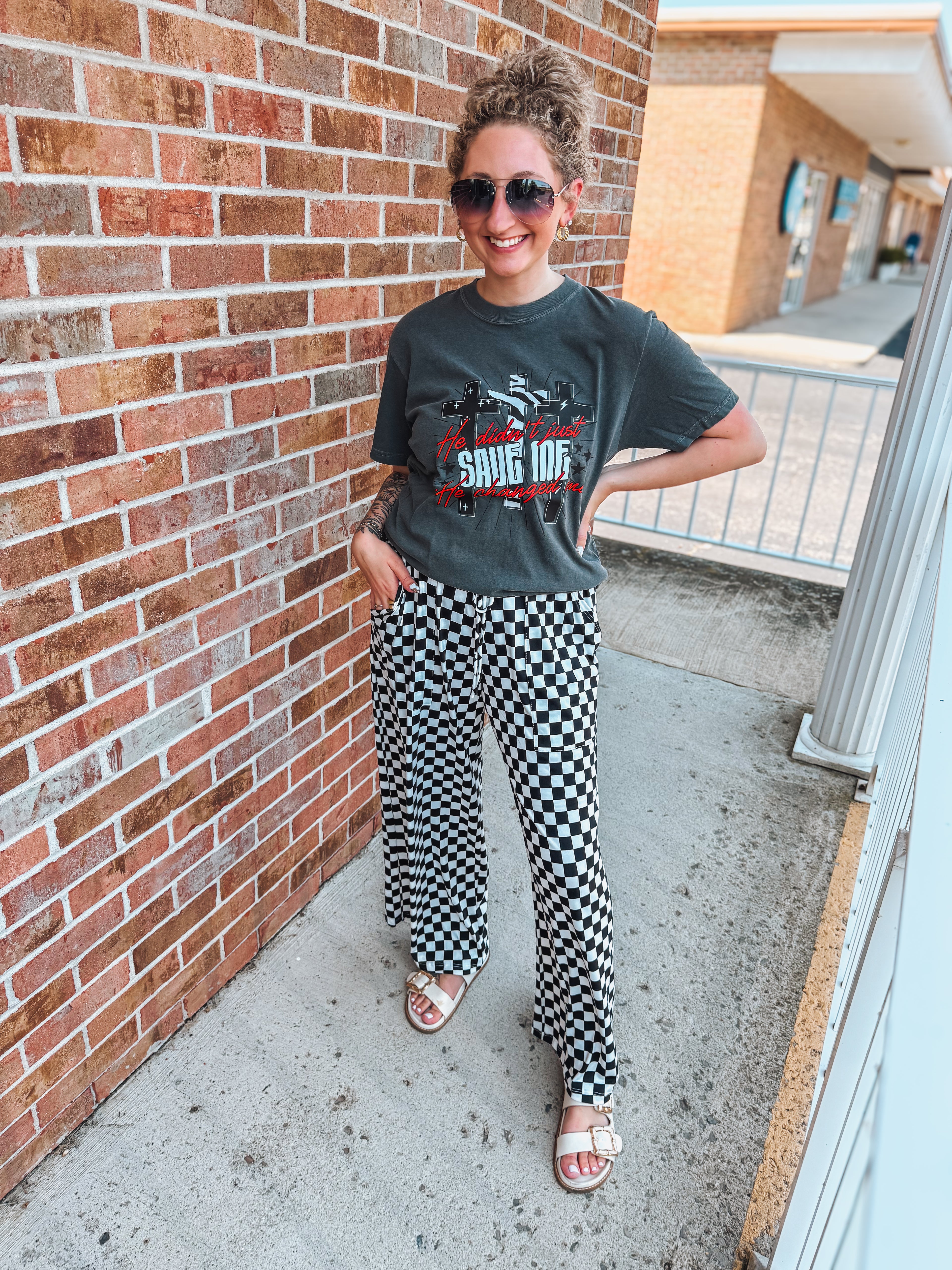 blakeley checkered pants in two colors