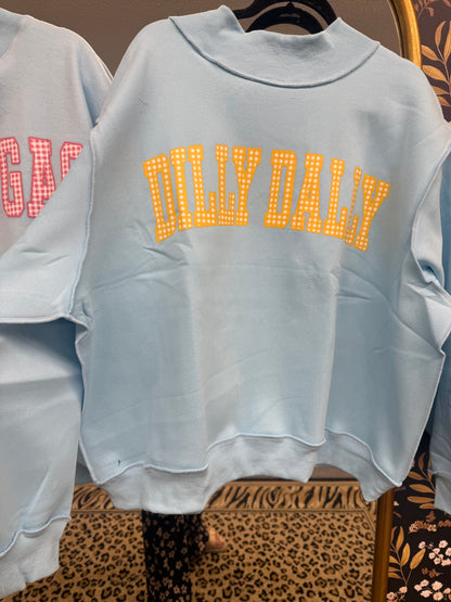 reversible mock neck-dilly dally/lolly gag