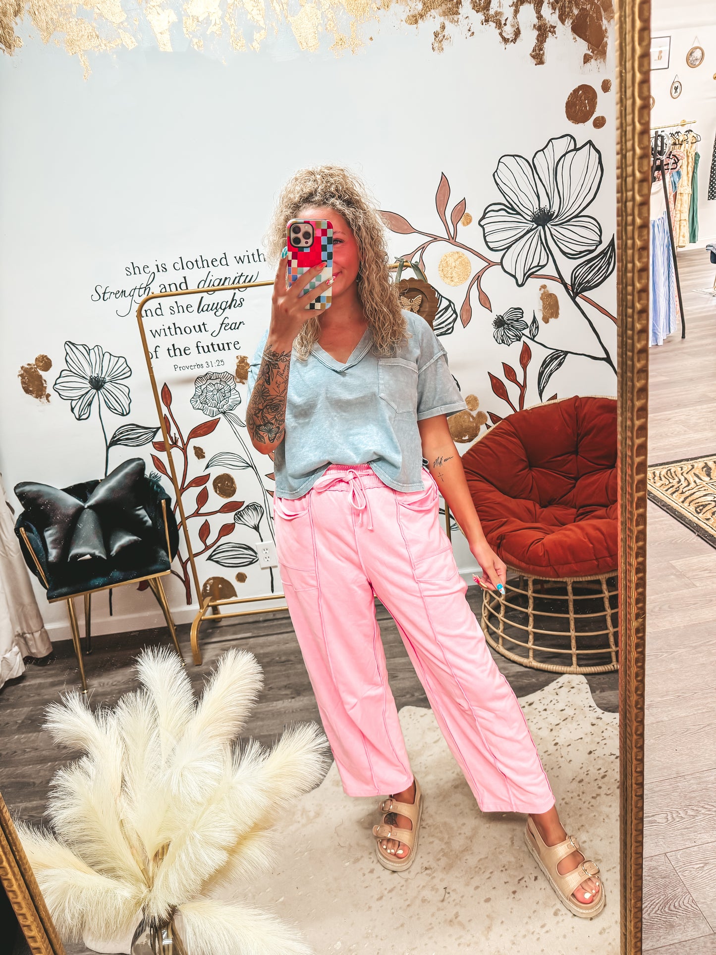 pink barrel lounge pants