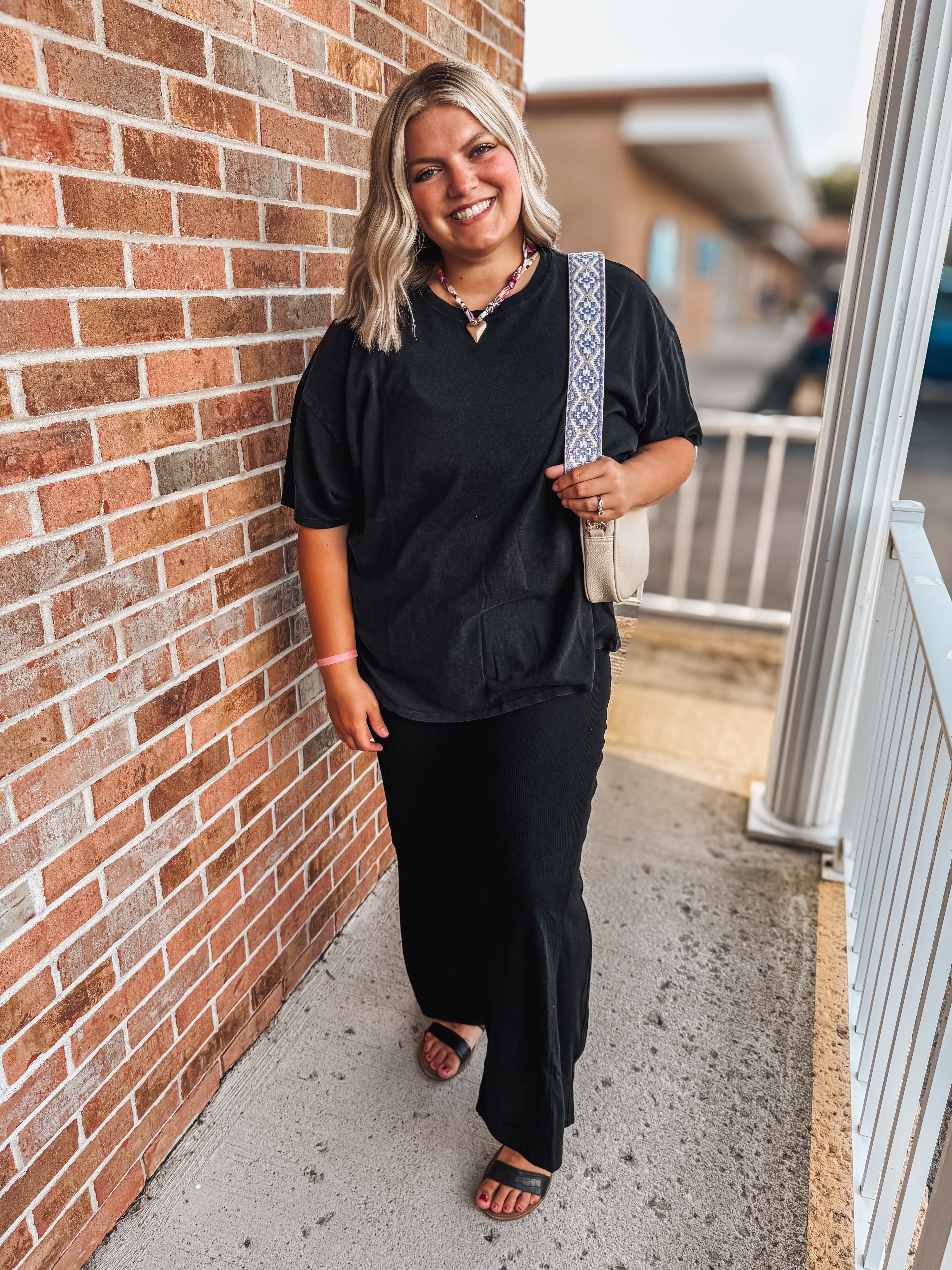 mineral washed oversized crew neck tees