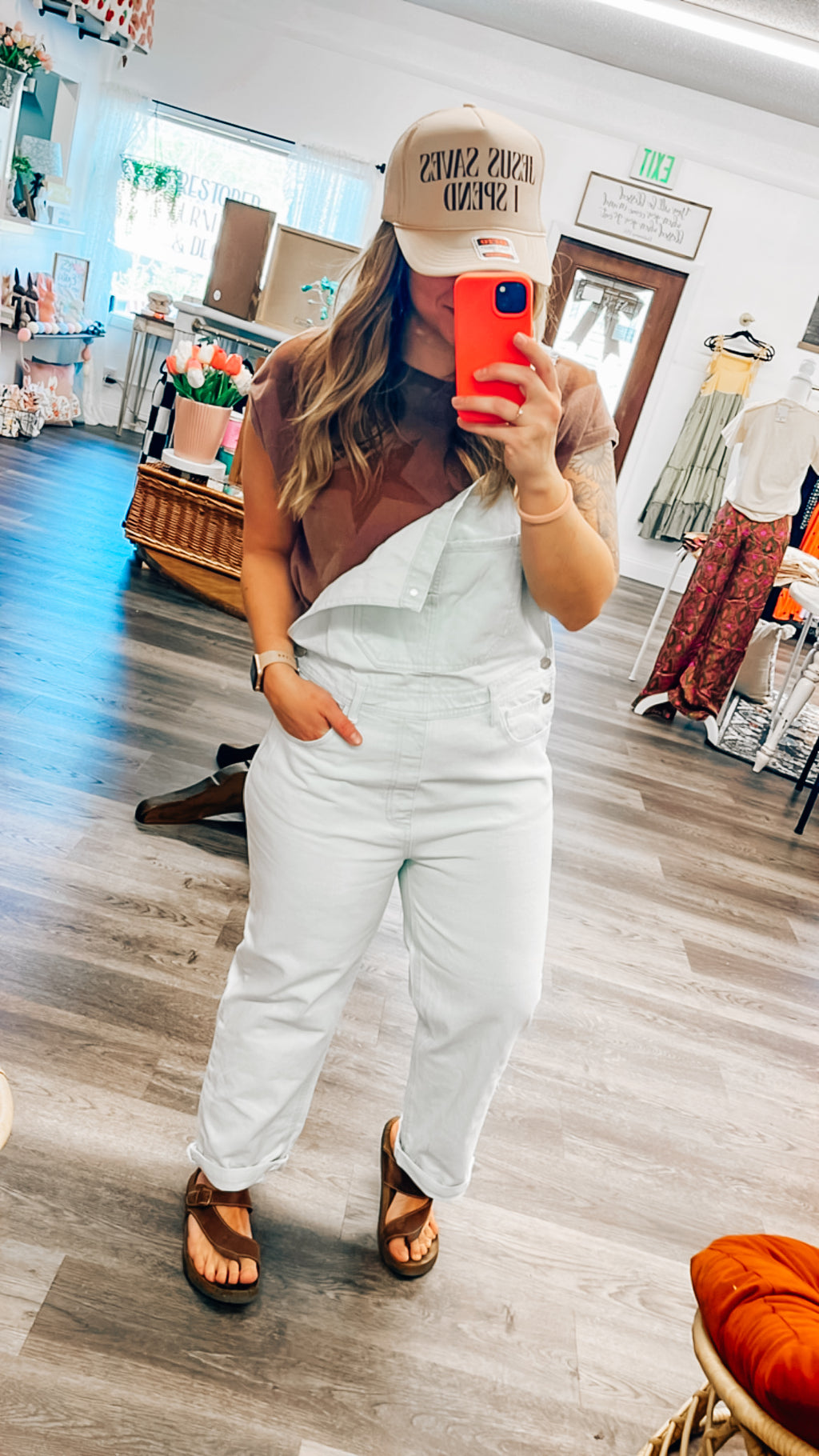 risen denim overalls