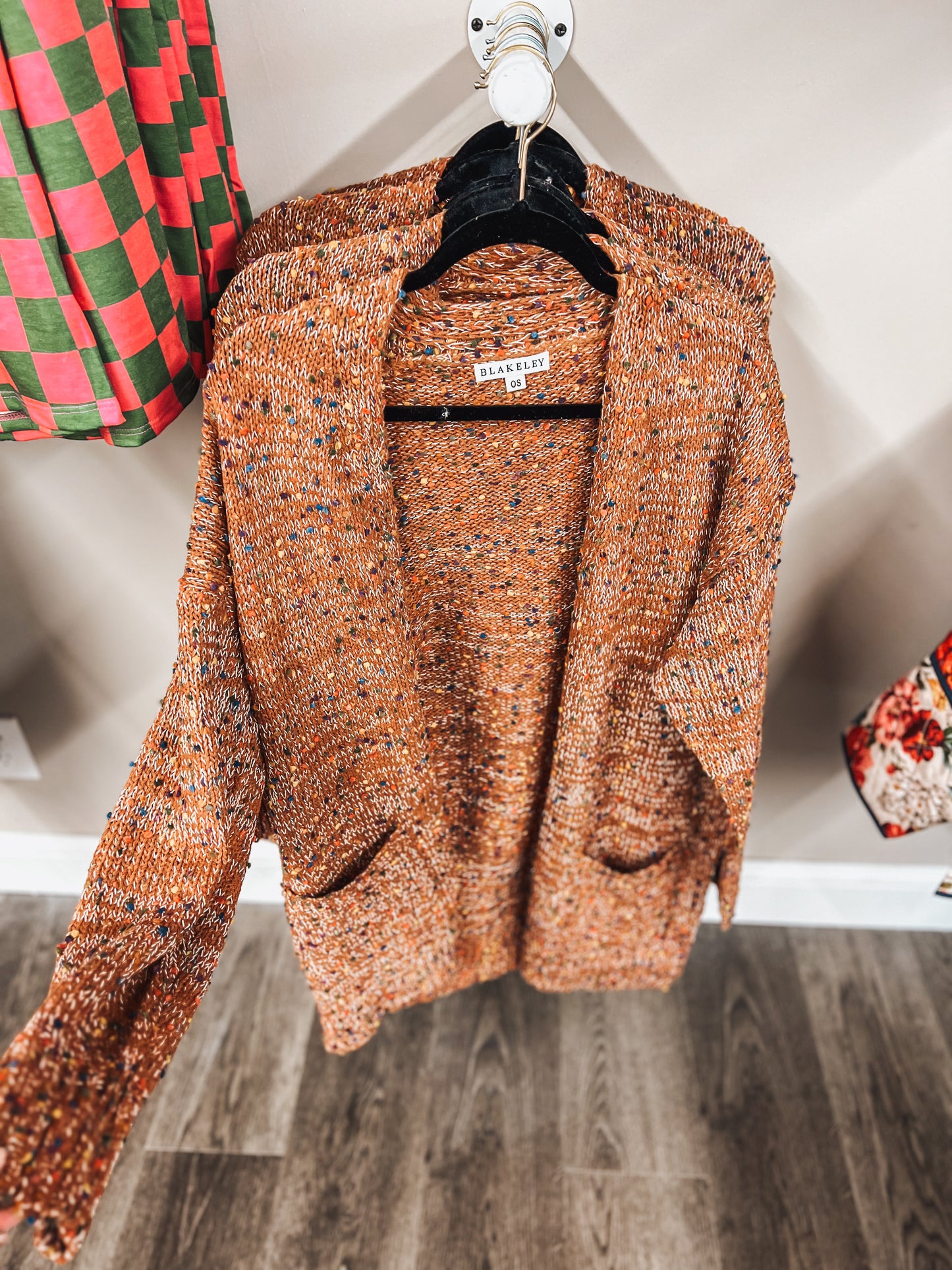 fall dot cinnamon cardigan