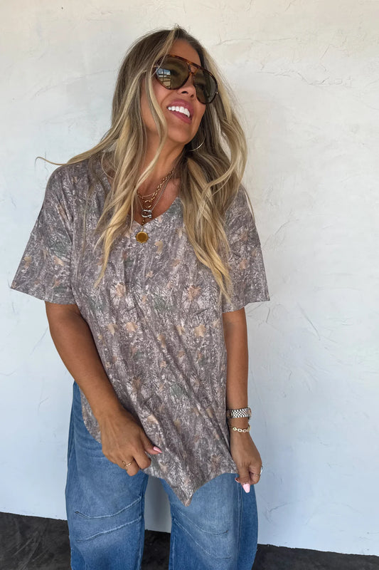 PREORDER- JOEY VNECK WASHED COTTON BOYFRIEND TEE