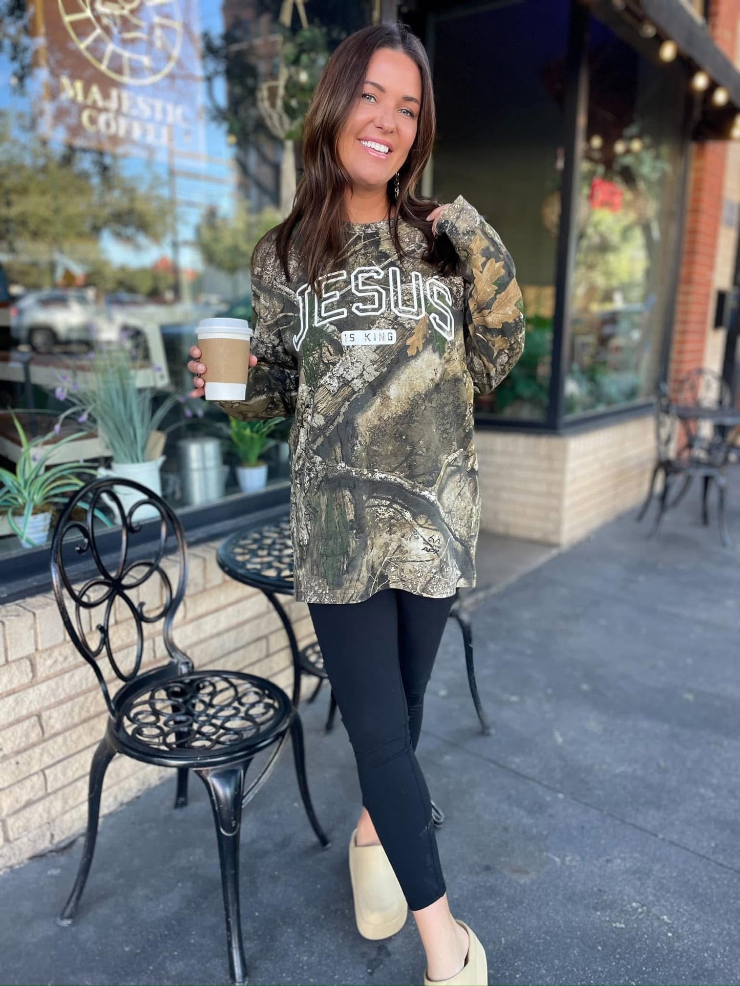 camo jesus is king long sleeve