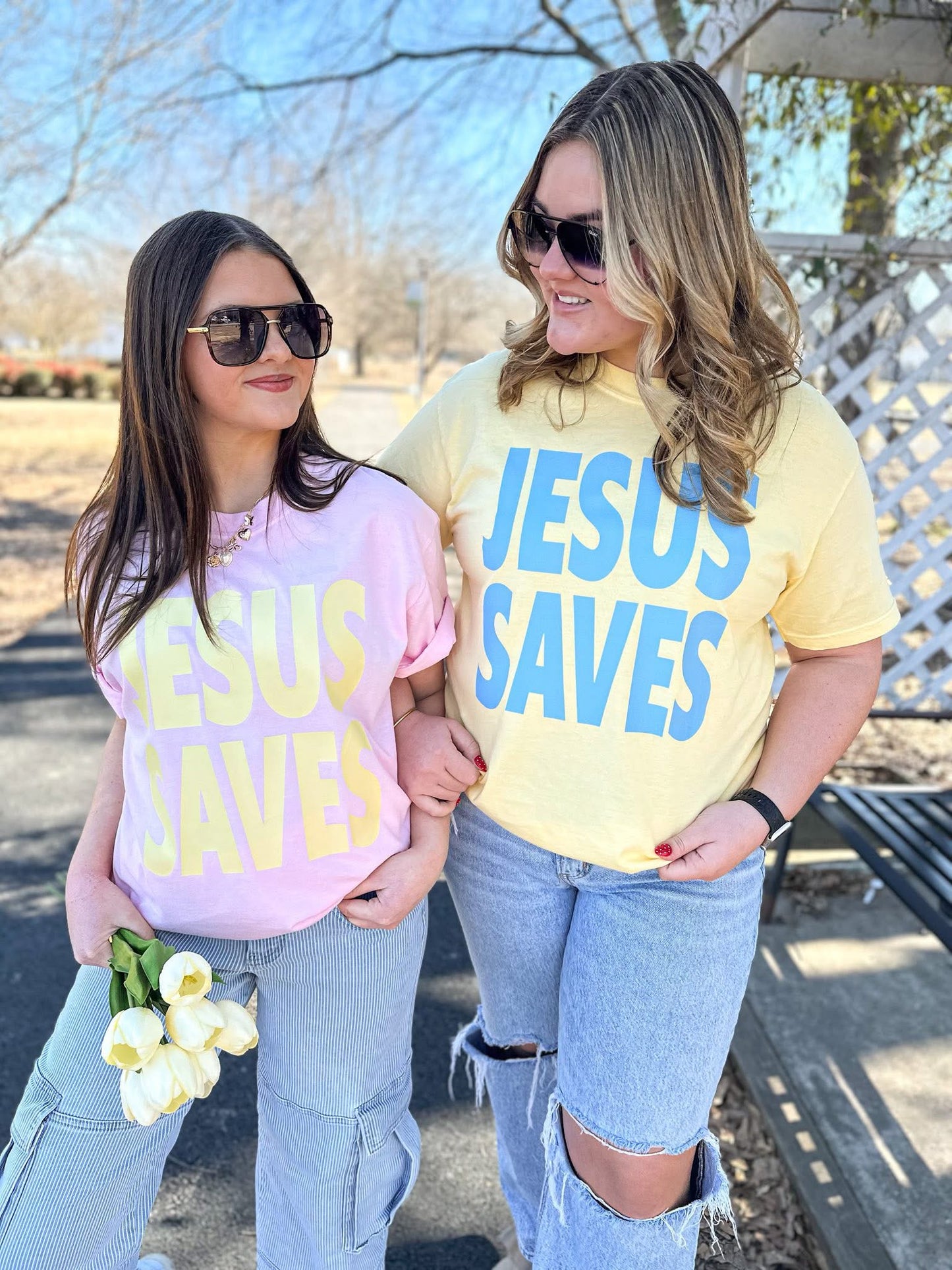 Jesus saves graphic tees in 3 colors