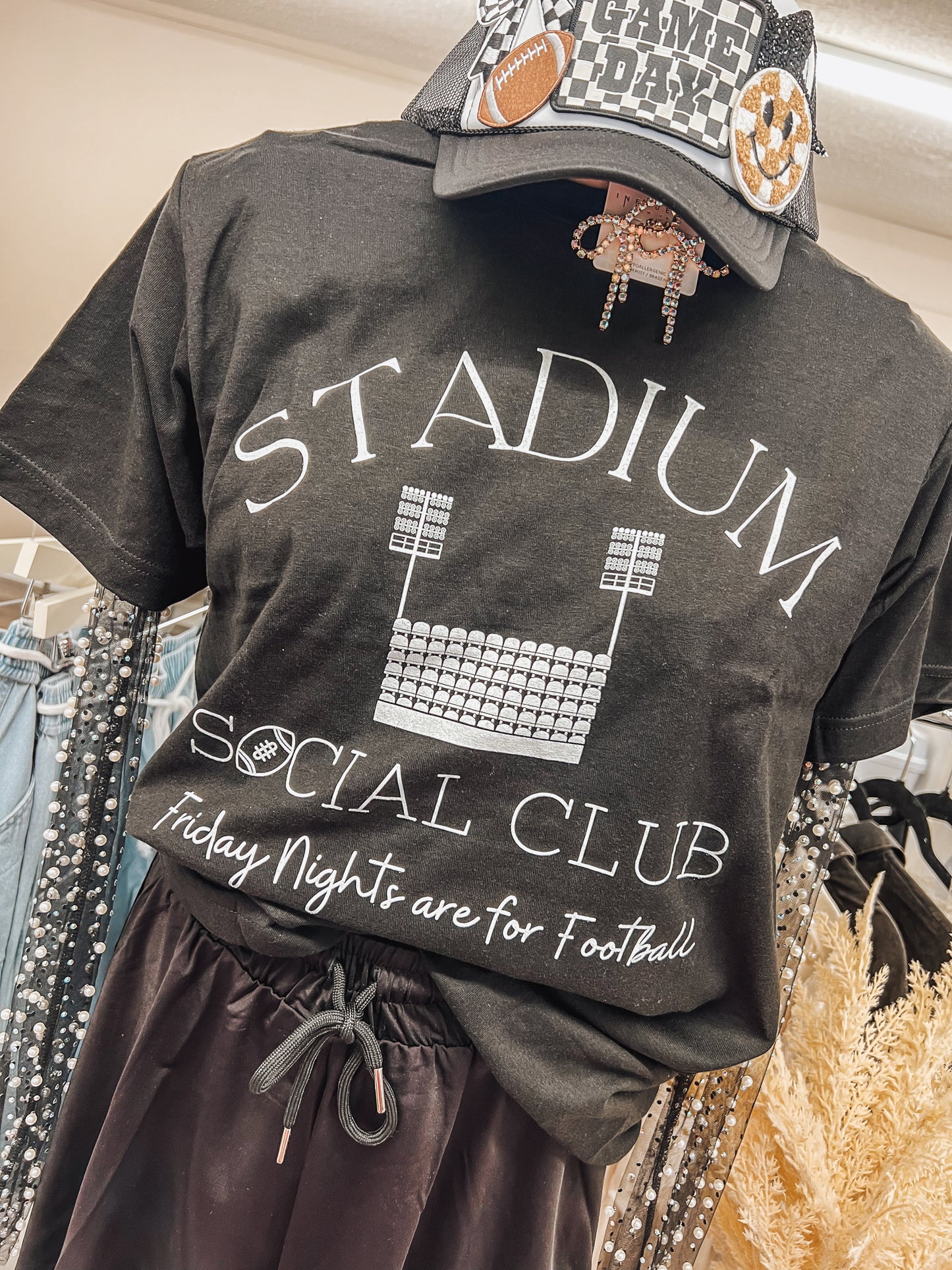 stadium social club black tee