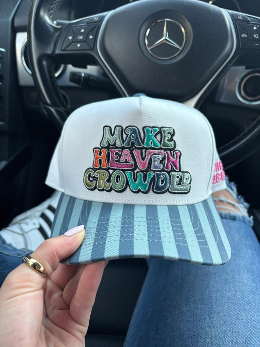 striped make heaven crowded hat (ships in 7-10days)