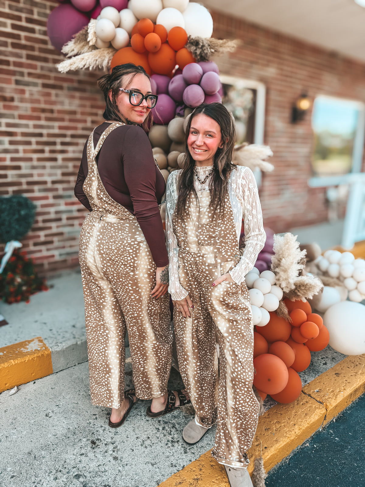 Fawn camel overalls
