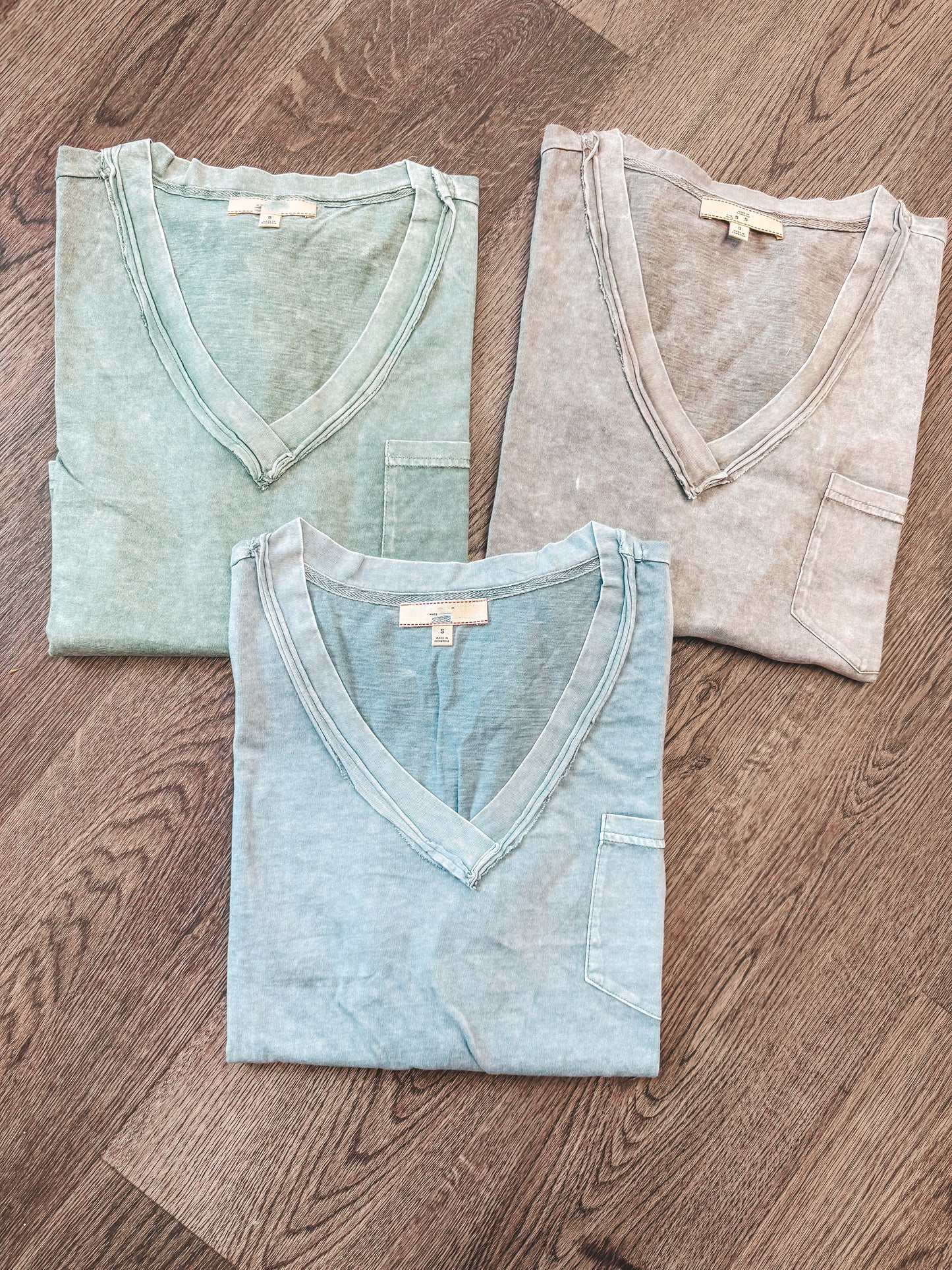 basic vneck washed boxy tees (small-3x)