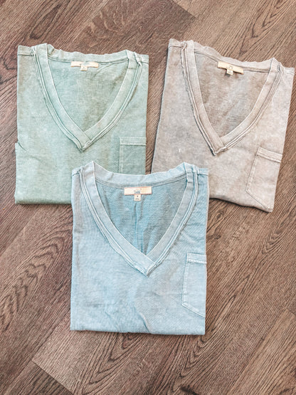 basic vneck washed boxy tees (small-3x)
