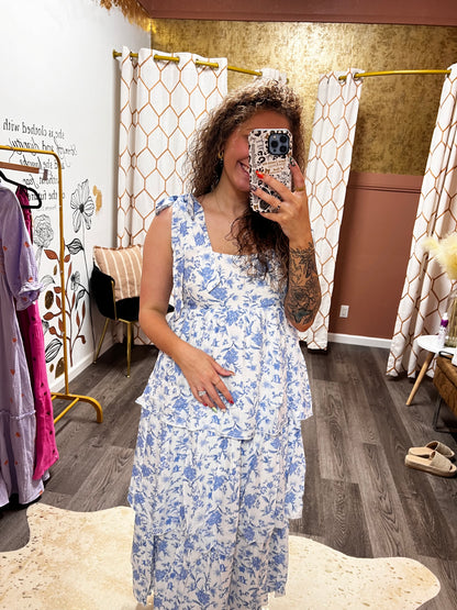 floral tired dresses in 2 colors