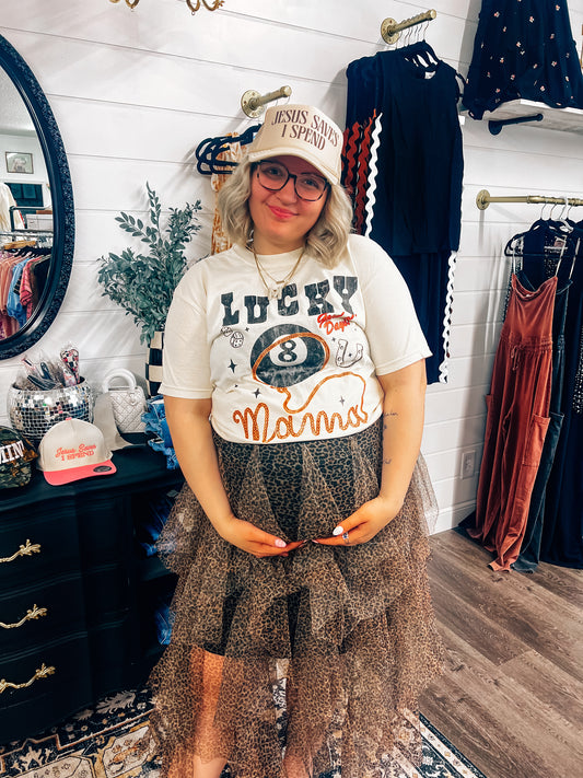leopard tulle skirt