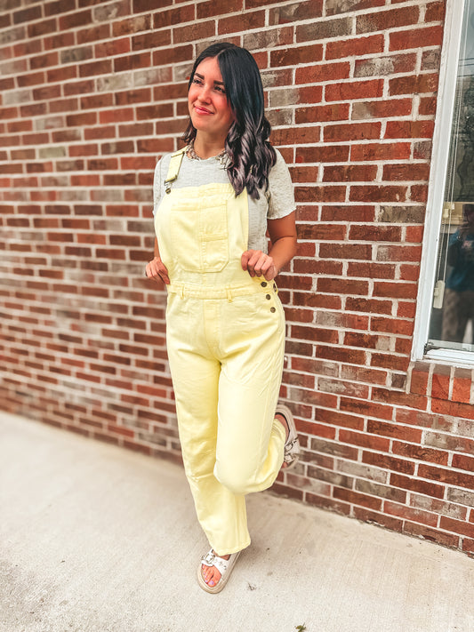 yellow barrel overalls