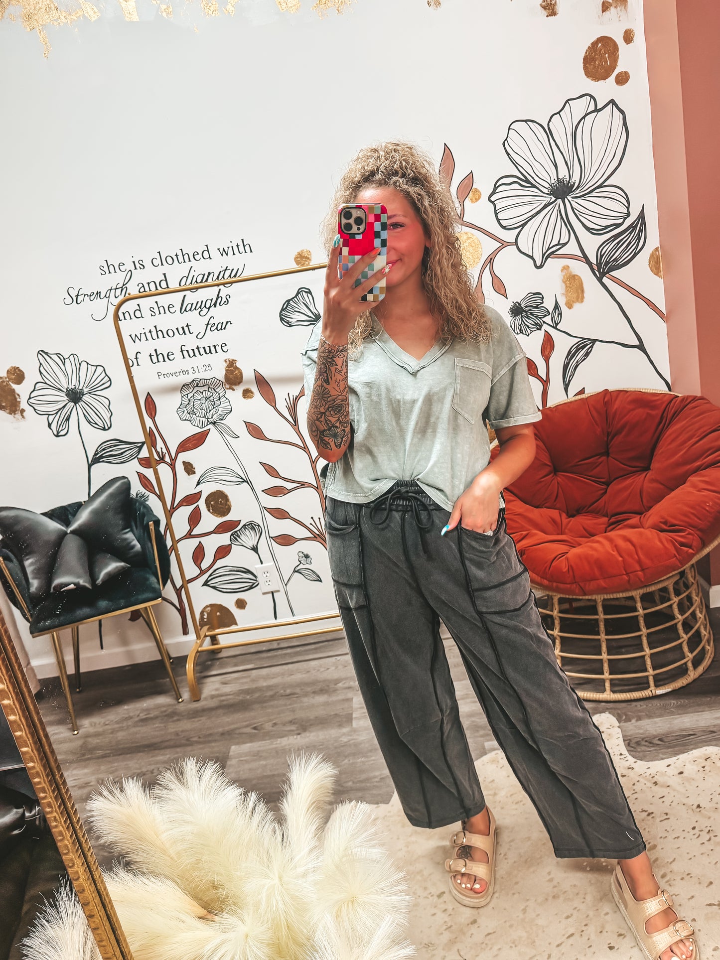 black barrel lounge pants