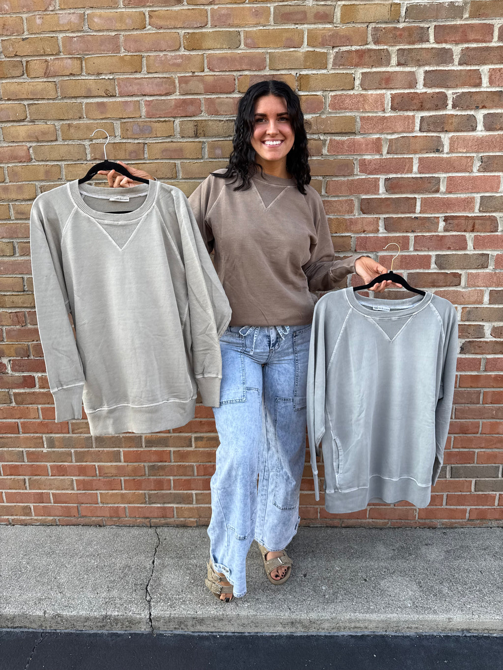 french terry pocket pullovers in reg & curvy