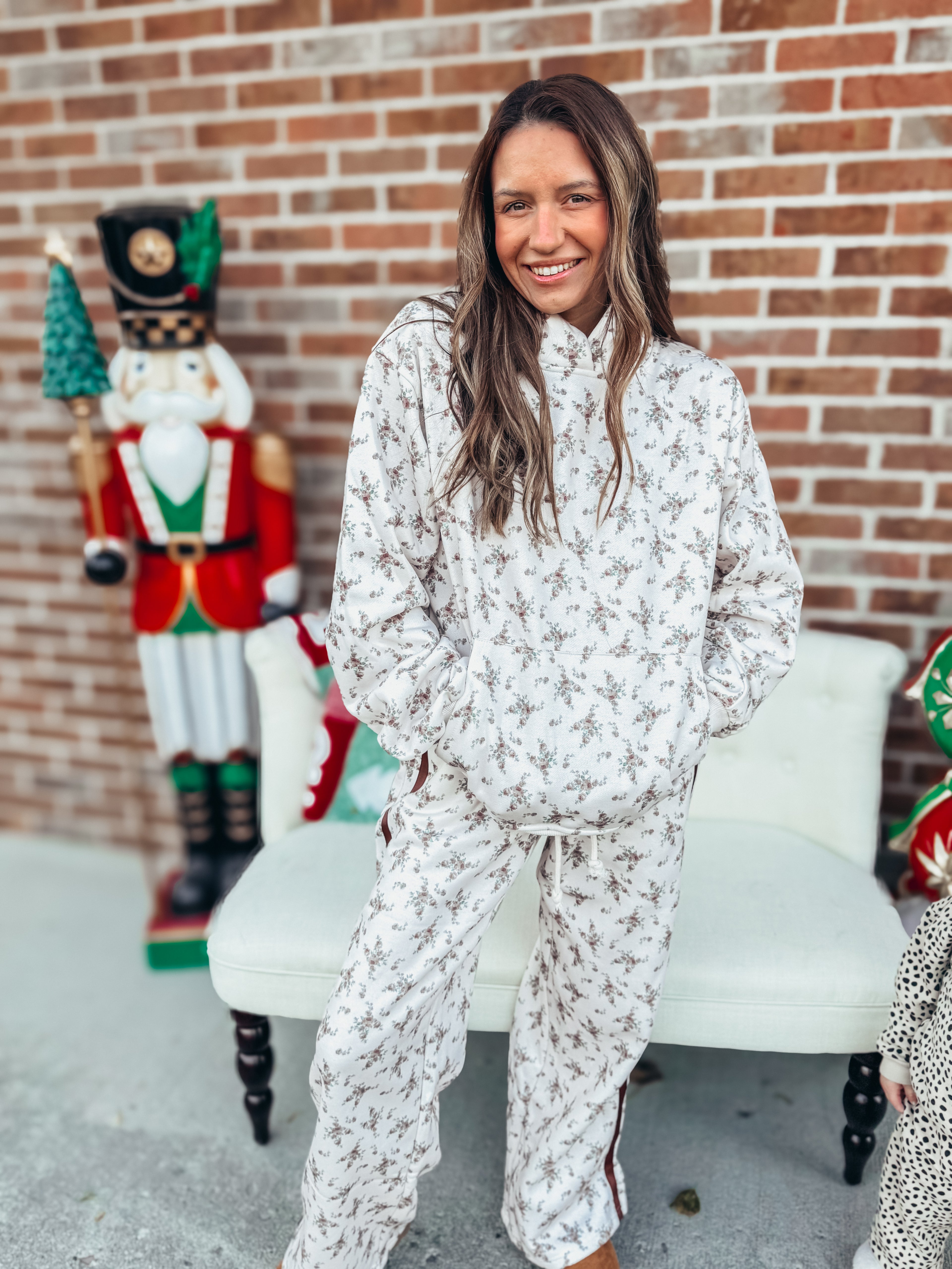 holiday floral lounge set