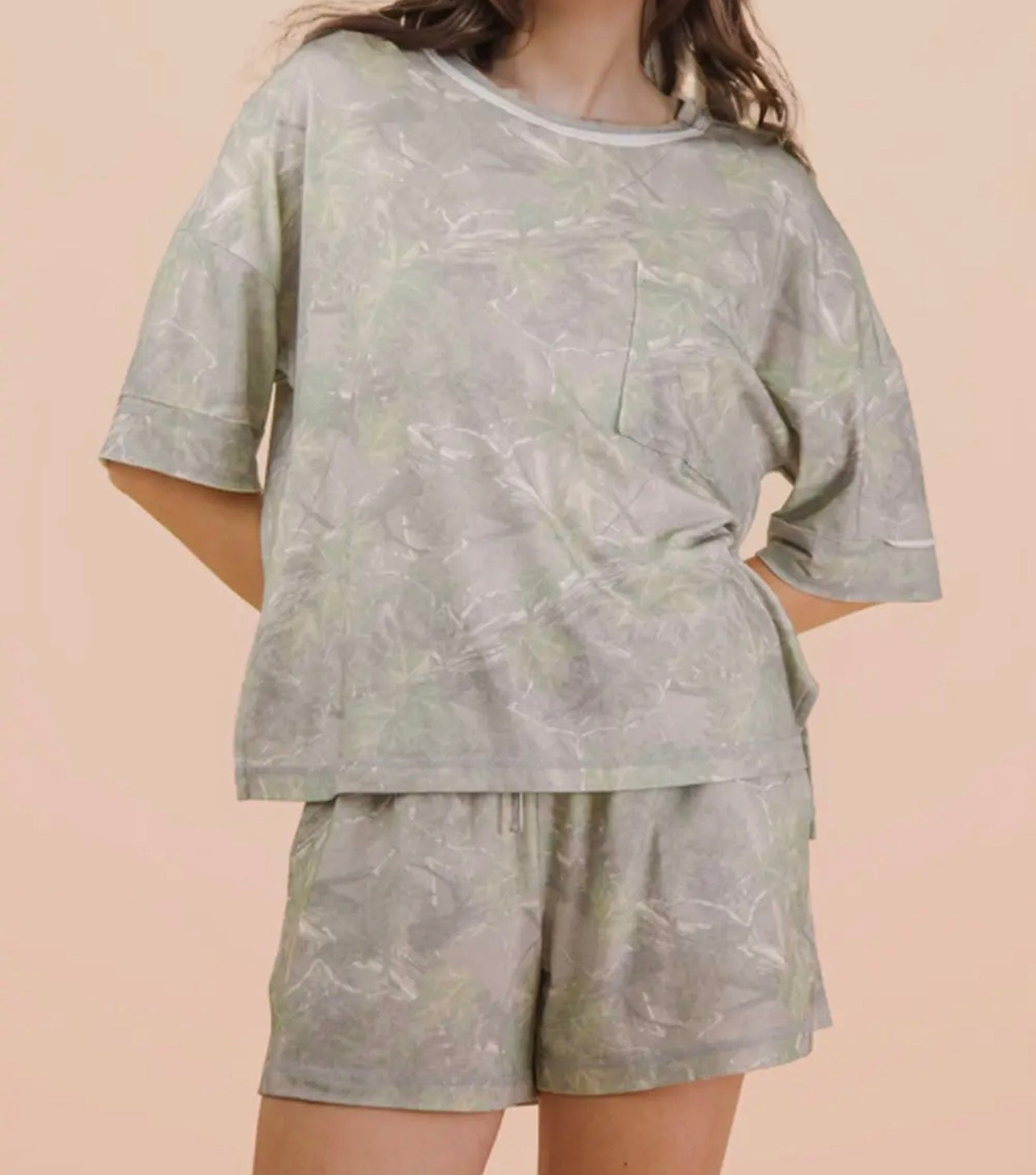 camo shorts and top set