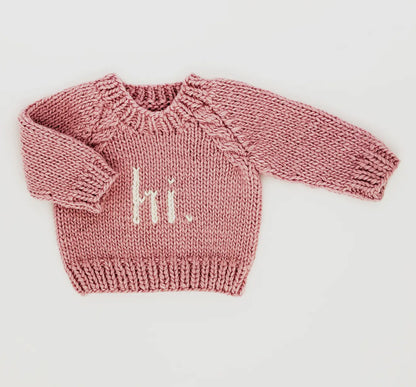Hi-announcing sweater 0/6 months- 3 colors