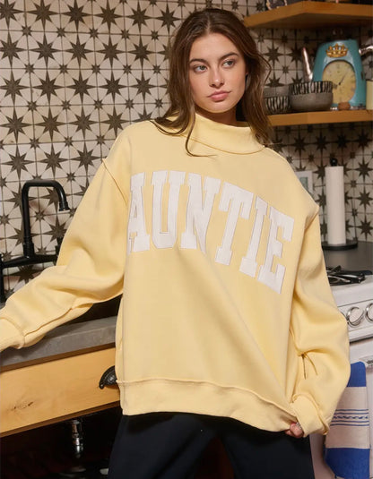 bucketlist yellow mother or auntie mock neck