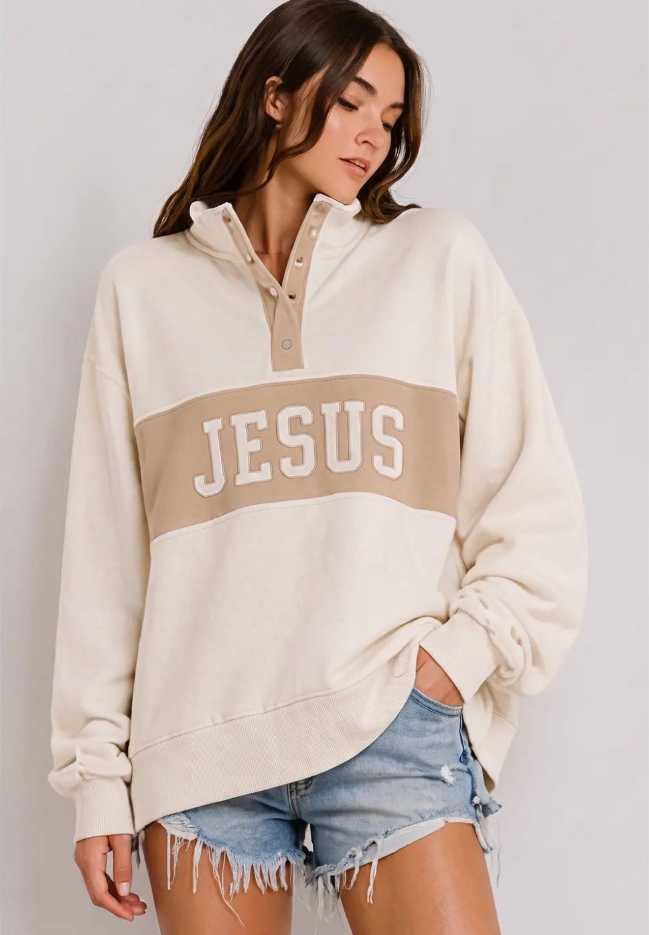 bucketlist preorder JESUS snap pullover