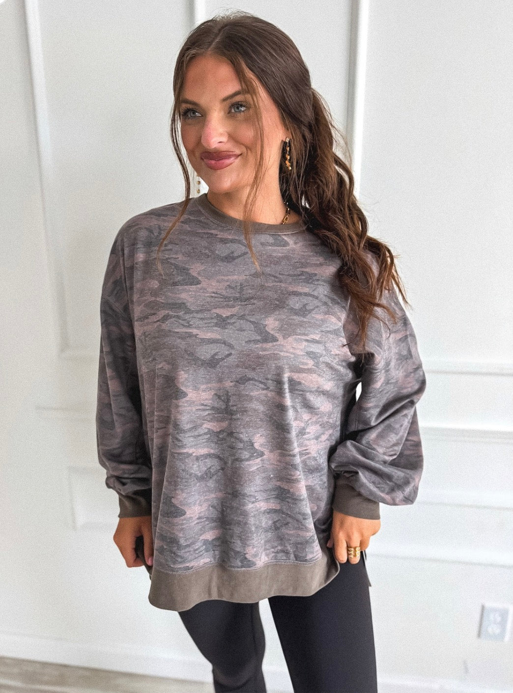 BIRDIE PREORDER Highline Long Sleeve Pullover in Smoked Oak Camo