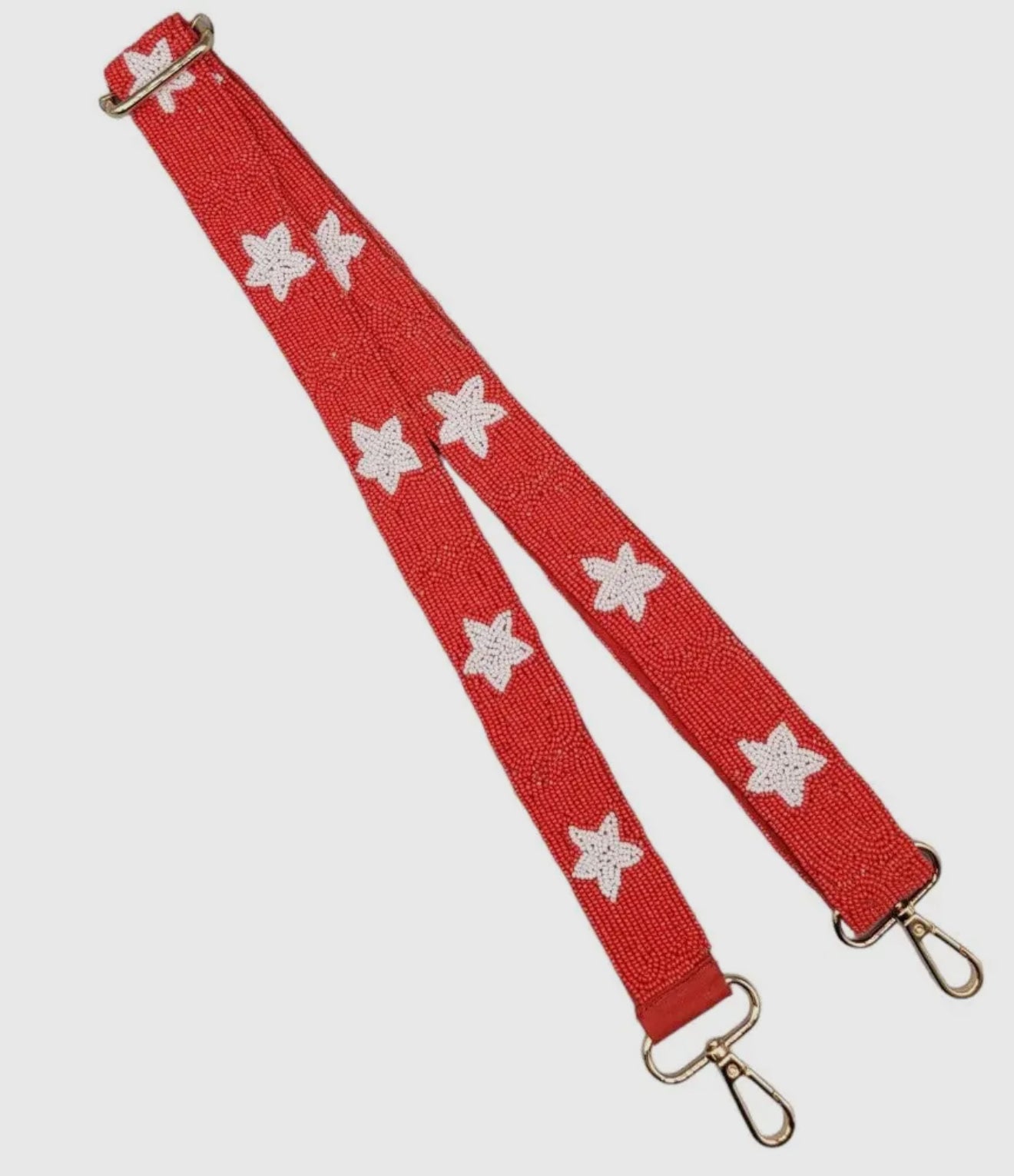 game day star beaded bag strap