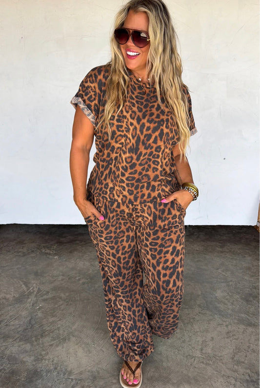 PREORDER- CHEETAH KELSEY PANT SETS