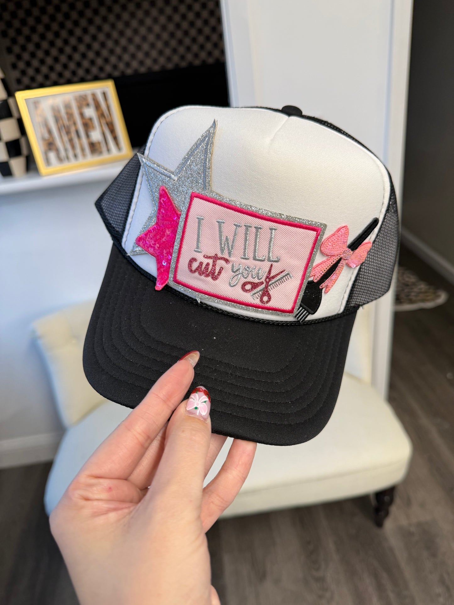 trucker hats- made by me