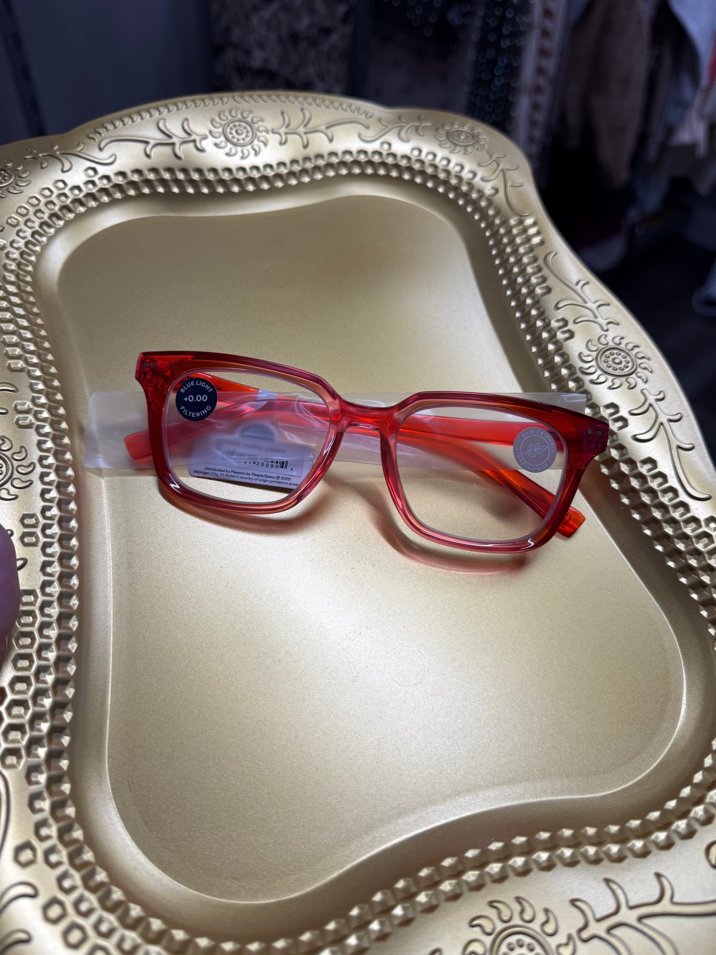 tiki red blue light glasses