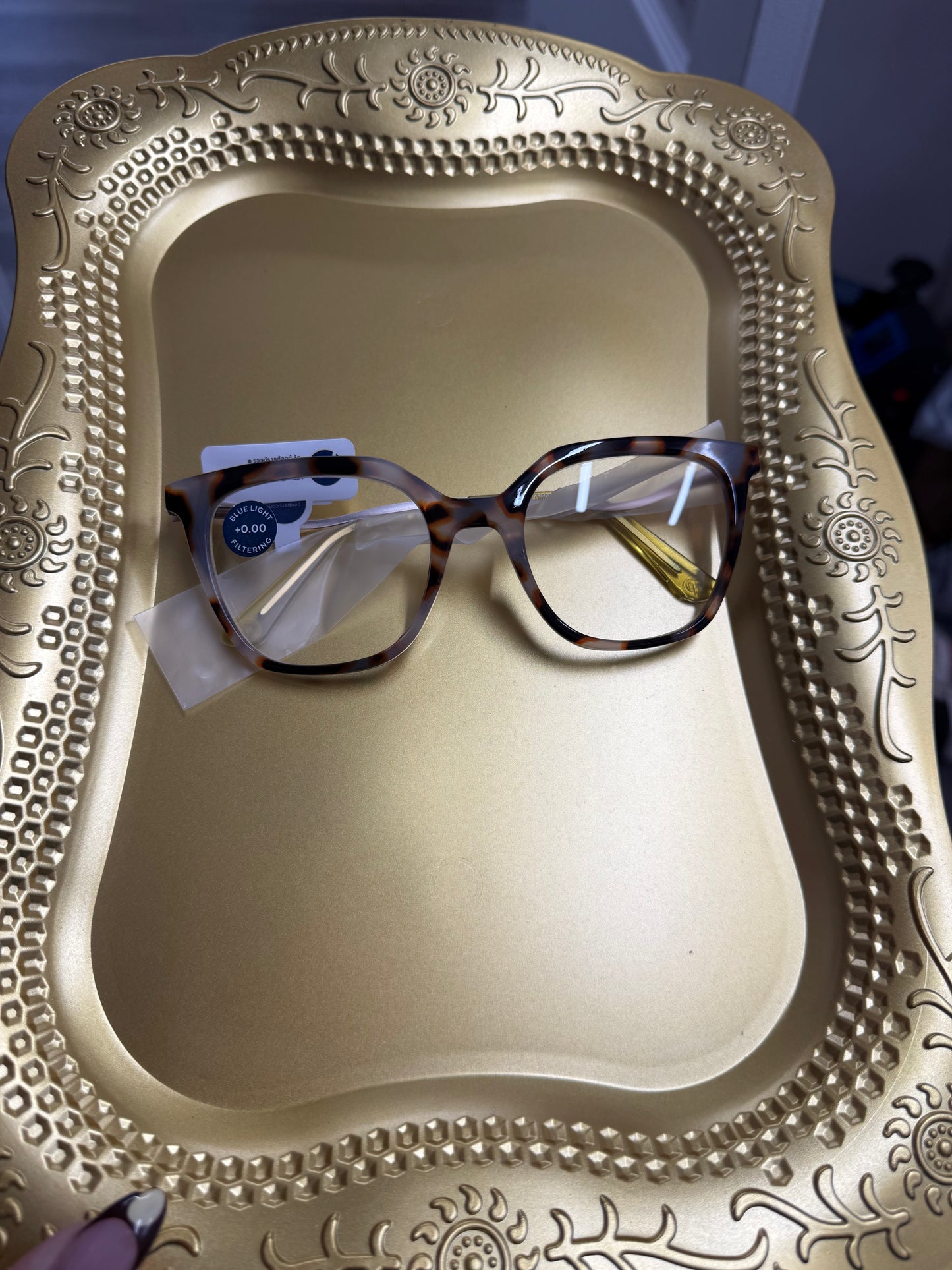 Josephine Chai tortoise blue light glasses