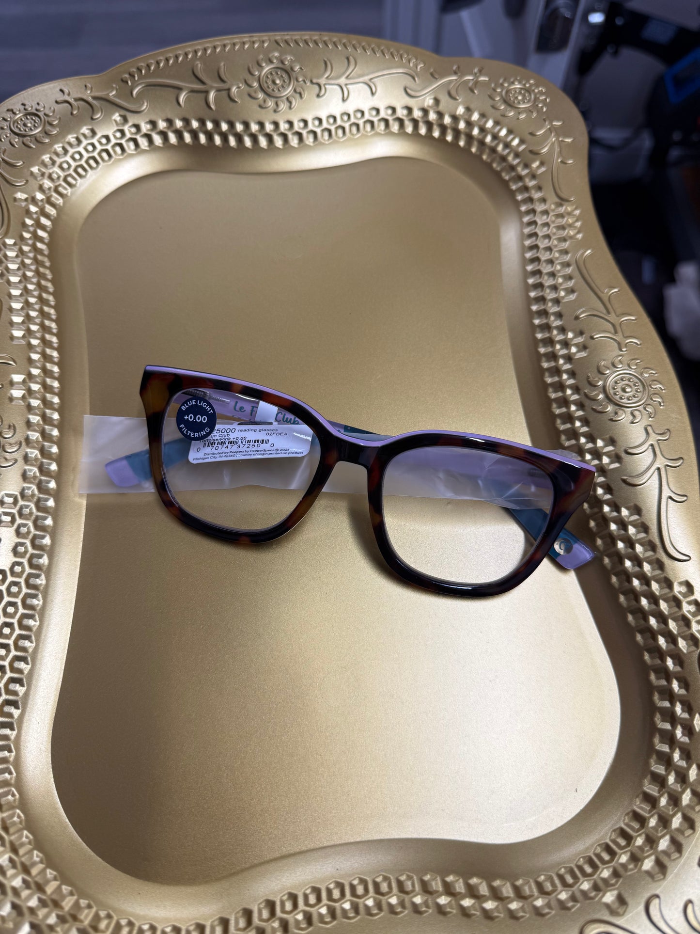 le fun club tortoise, PINK blue eye glasses