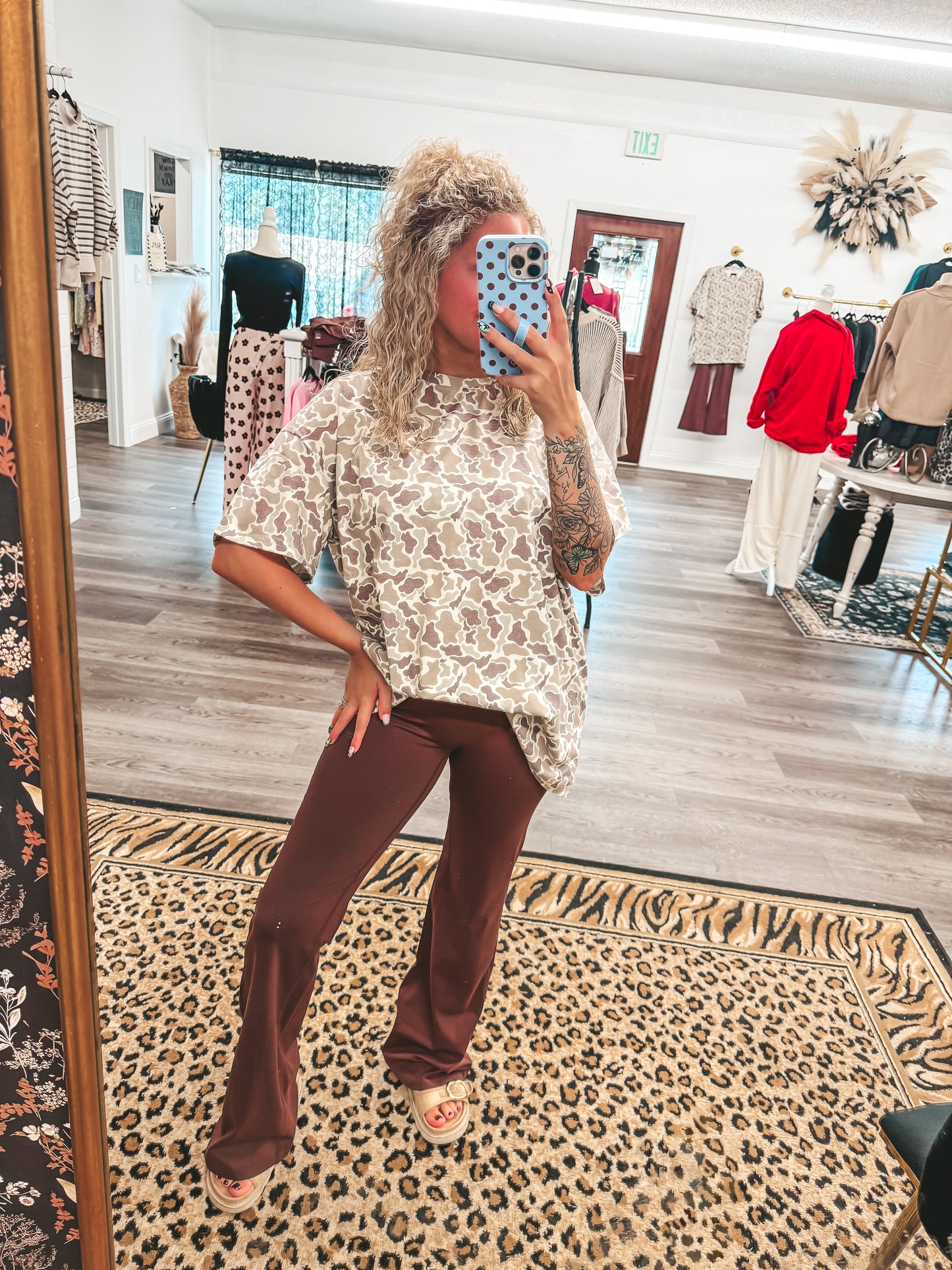 Duck camo birdie oversized tee